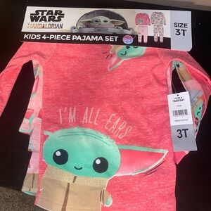 Yoda 4 piece girls pajama set